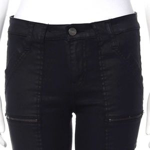 Joie Park skinny coated denim sz 28, zippers, like new condition